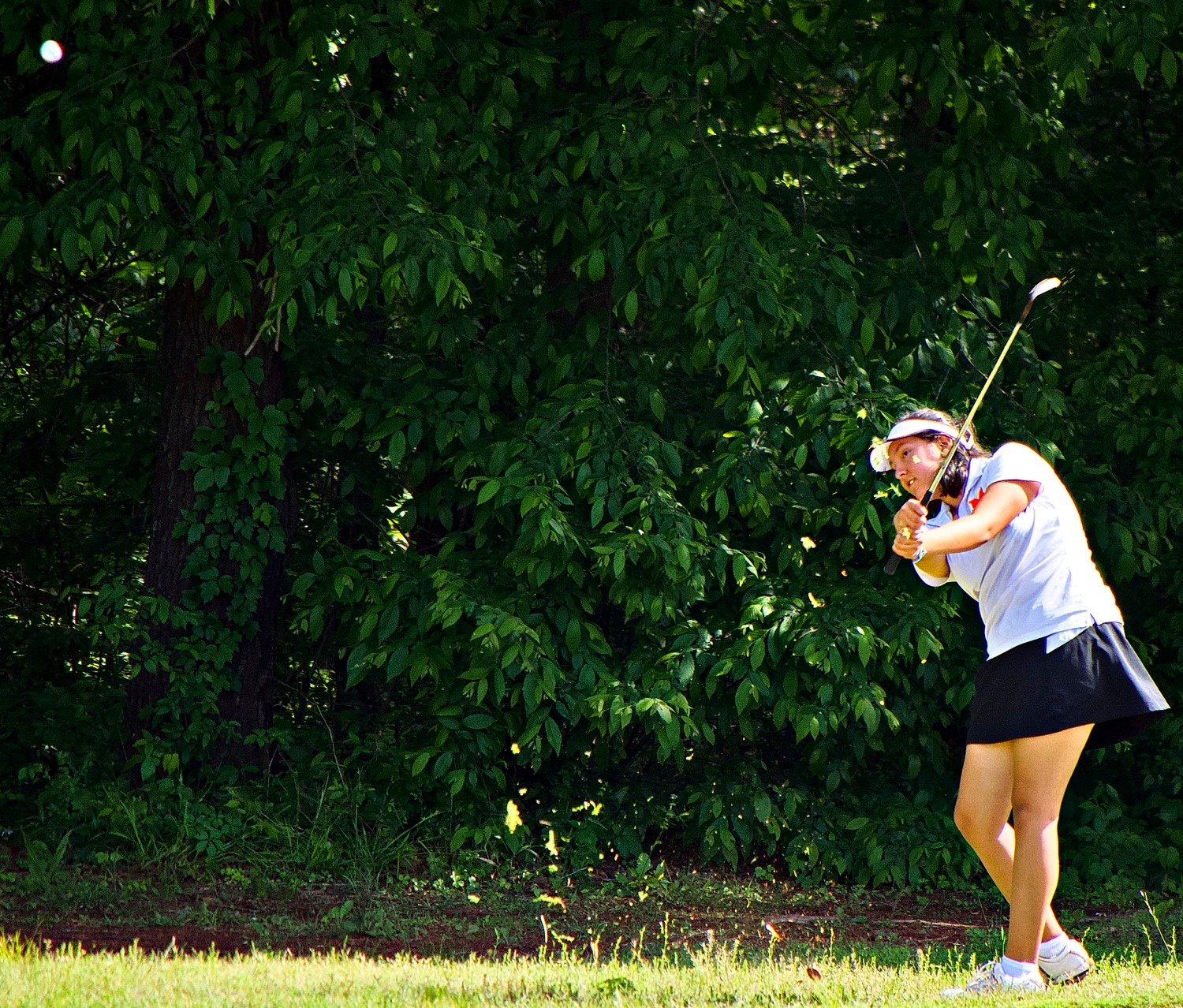 Savannah Lopez stays out of trouble on Monday. She improved her score dramatically the next day, shaving 15 strokes to score 97. [see more shots]